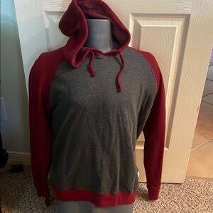 Gray and dark Red Men's American Republic hoodie
